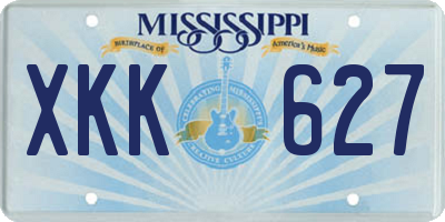 MS license plate XKK627
