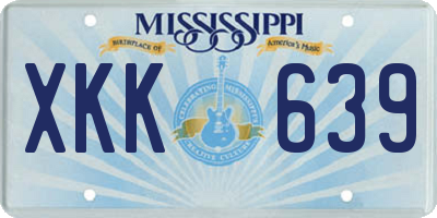 MS license plate XKK639