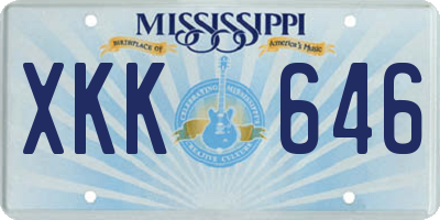 MS license plate XKK646