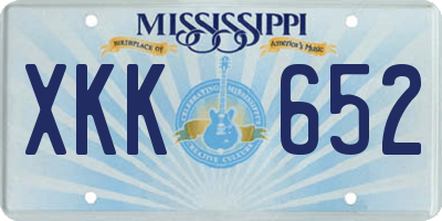 MS license plate XKK652