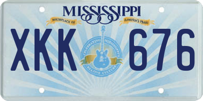 MS license plate XKK676