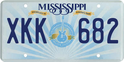 MS license plate XKK682