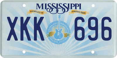MS license plate XKK696