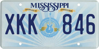 MS license plate XKK846
