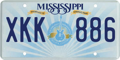 MS license plate XKK886