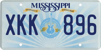 MS license plate XKK896