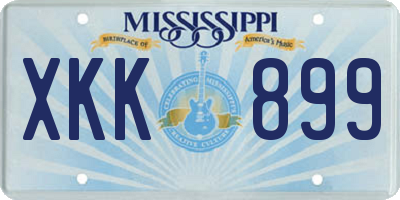 MS license plate XKK899