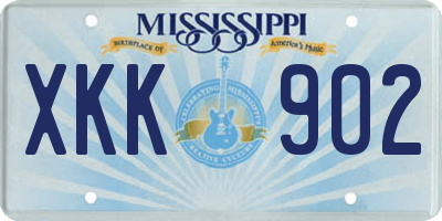 MS license plate XKK902