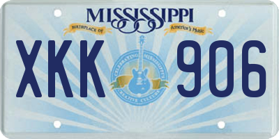 MS license plate XKK906
