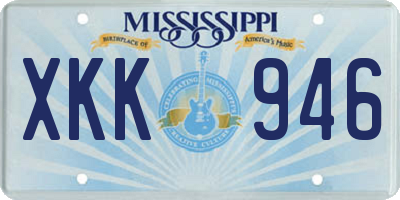 MS license plate XKK946