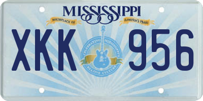MS license plate XKK956