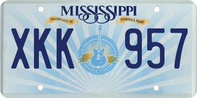 MS license plate XKK957