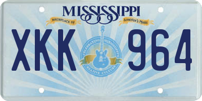 MS license plate XKK964