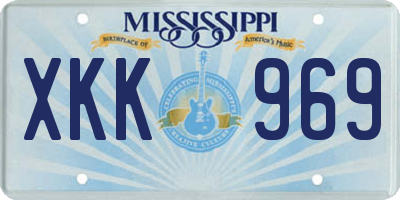 MS license plate XKK969