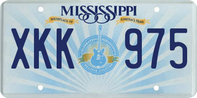 MS license plate XKK975