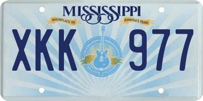 MS license plate XKK977