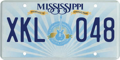 MS license plate XKL048