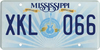 MS license plate XKL066