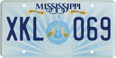 MS license plate XKL069