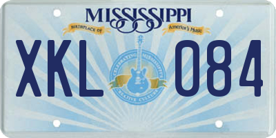 MS license plate XKL084