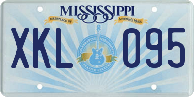 MS license plate XKL095