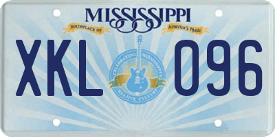 MS license plate XKL096