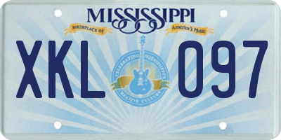 MS license plate XKL097