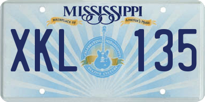 MS license plate XKL135