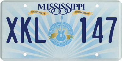 MS license plate XKL147