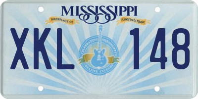 MS license plate XKL148