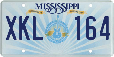 MS license plate XKL164