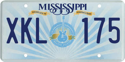 MS license plate XKL175