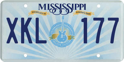 MS license plate XKL177