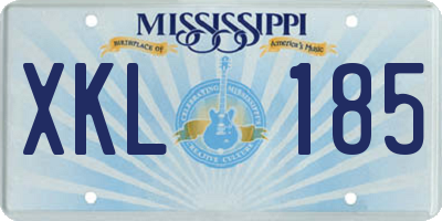 MS license plate XKL185