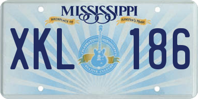 MS license plate XKL186