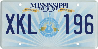 MS license plate XKL196