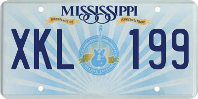 MS license plate XKL199