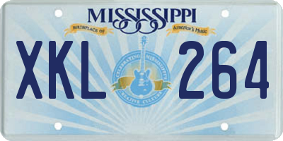 MS license plate XKL264