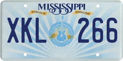 MS license plate XKL266
