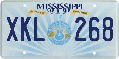 MS license plate XKL268