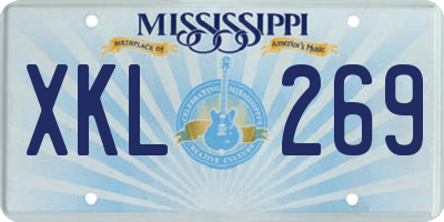 MS license plate XKL269