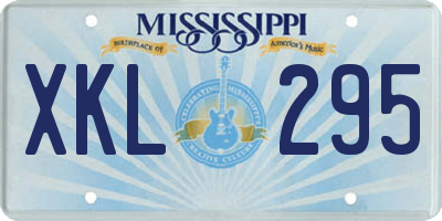 MS license plate XKL295