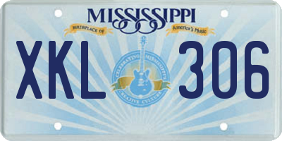 MS license plate XKL306