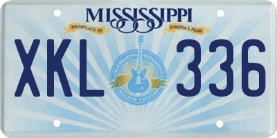 MS license plate XKL336
