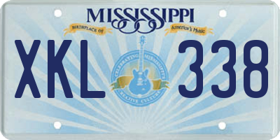 MS license plate XKL338