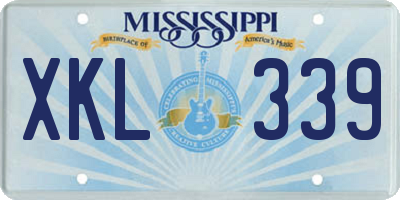 MS license plate XKL339
