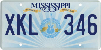 MS license plate XKL346