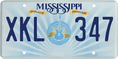 MS license plate XKL347
