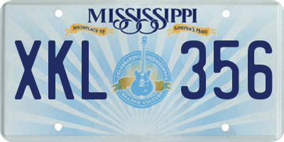 MS license plate XKL356