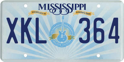 MS license plate XKL364